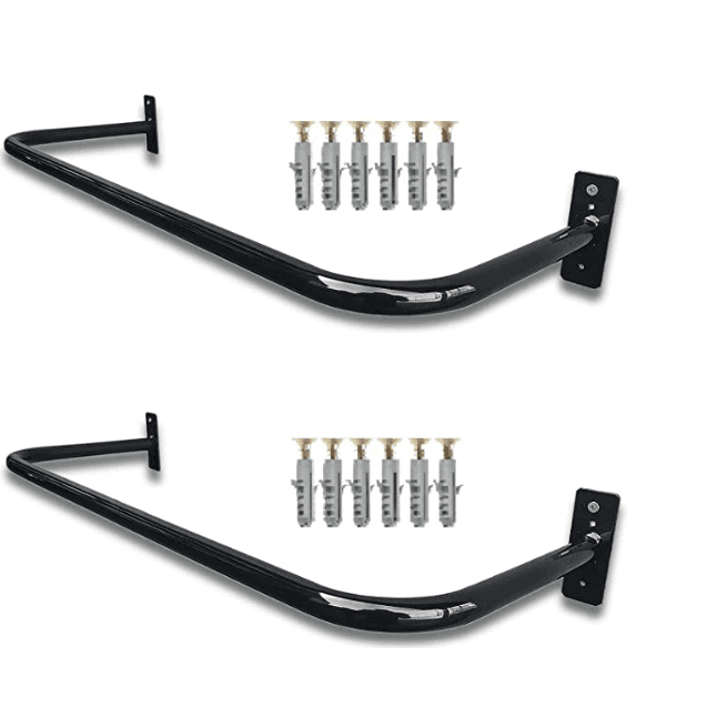 Kit 2 Arara Cabideiro de Parede preto