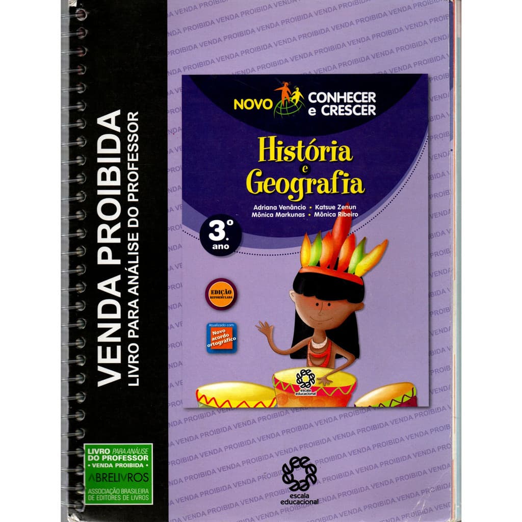Livro História E Geografia, Volume 3, Livro Do Professor, Coleção Novo Conhecer E Crescer, Adriana Venâncio