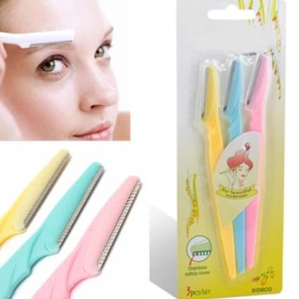 Lâminas Sobrancelha e Rosto, Uma ou kit com 3 Navalha Depilação Dermaplaning design