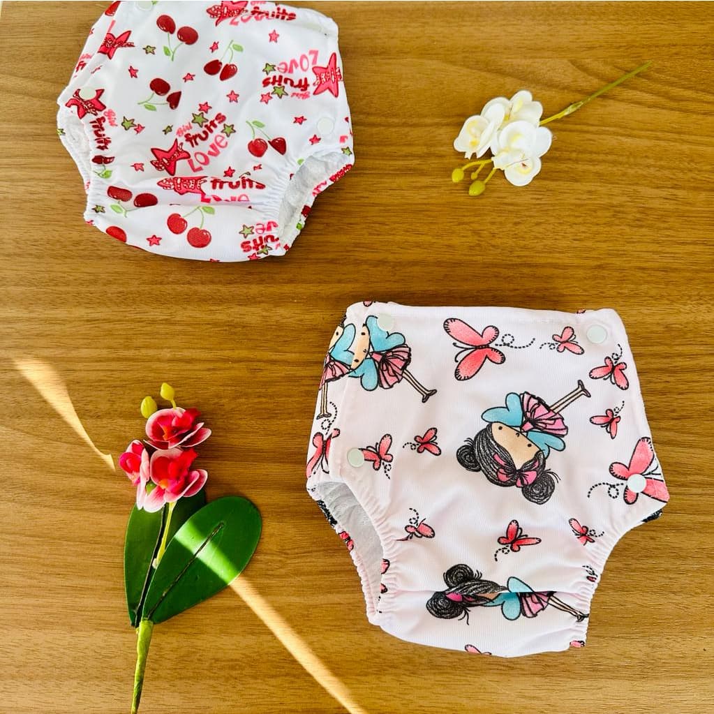 2 Fraldas Ecológica Reutilizável para Menina