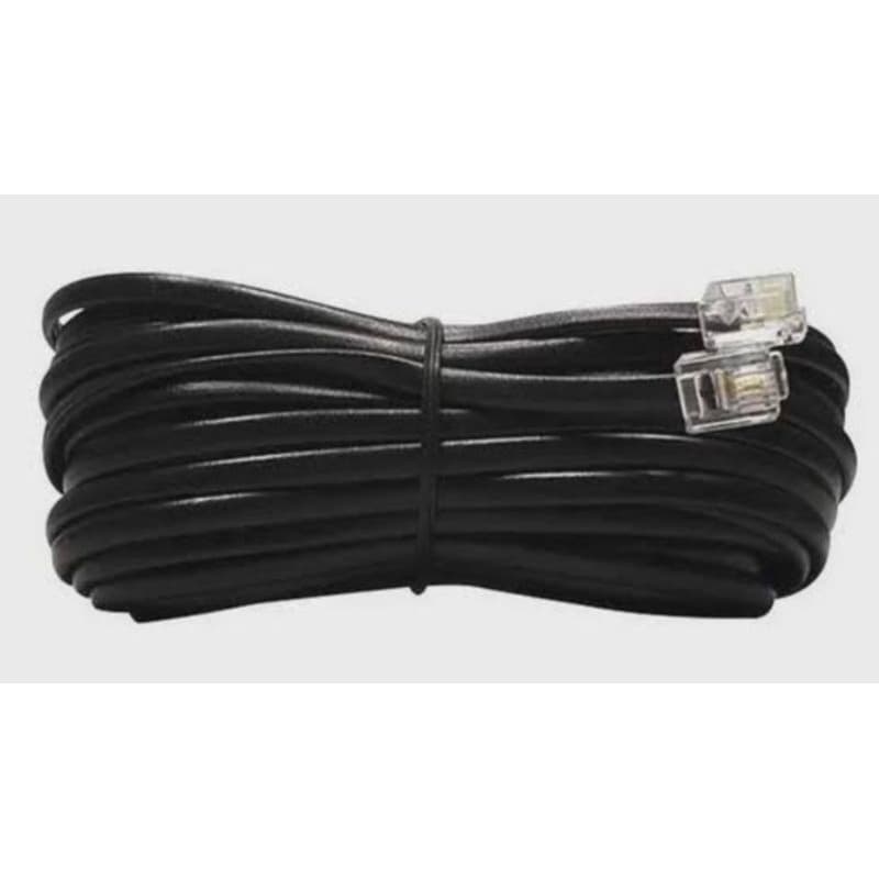 Cabo telefone interfone montado rj11 20, 30, 50 ou 100 metros