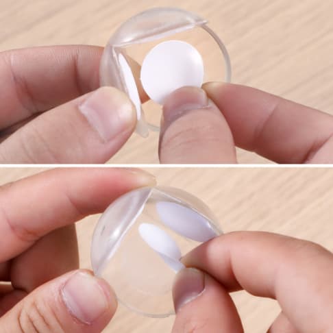 Kit 24 Protetores De Quina Silicone Redondo Para Crianças E Bebes Proteção Promoção