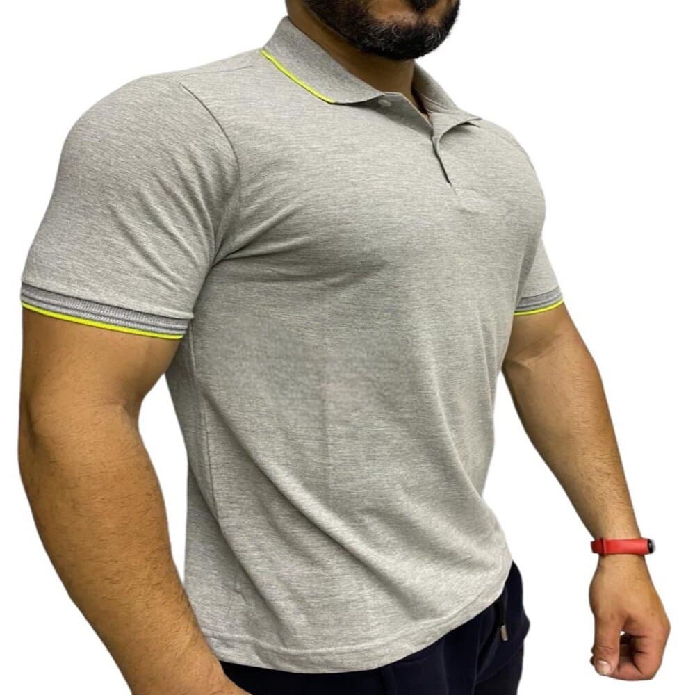 Camisa Polo Masculina Algodão Lisa Gola Botão Casual Premium Sharkscope