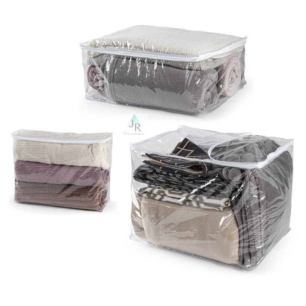 Organizador Multiuso/Saco Embalagem P-M-G Com Zíper PVC Transparente