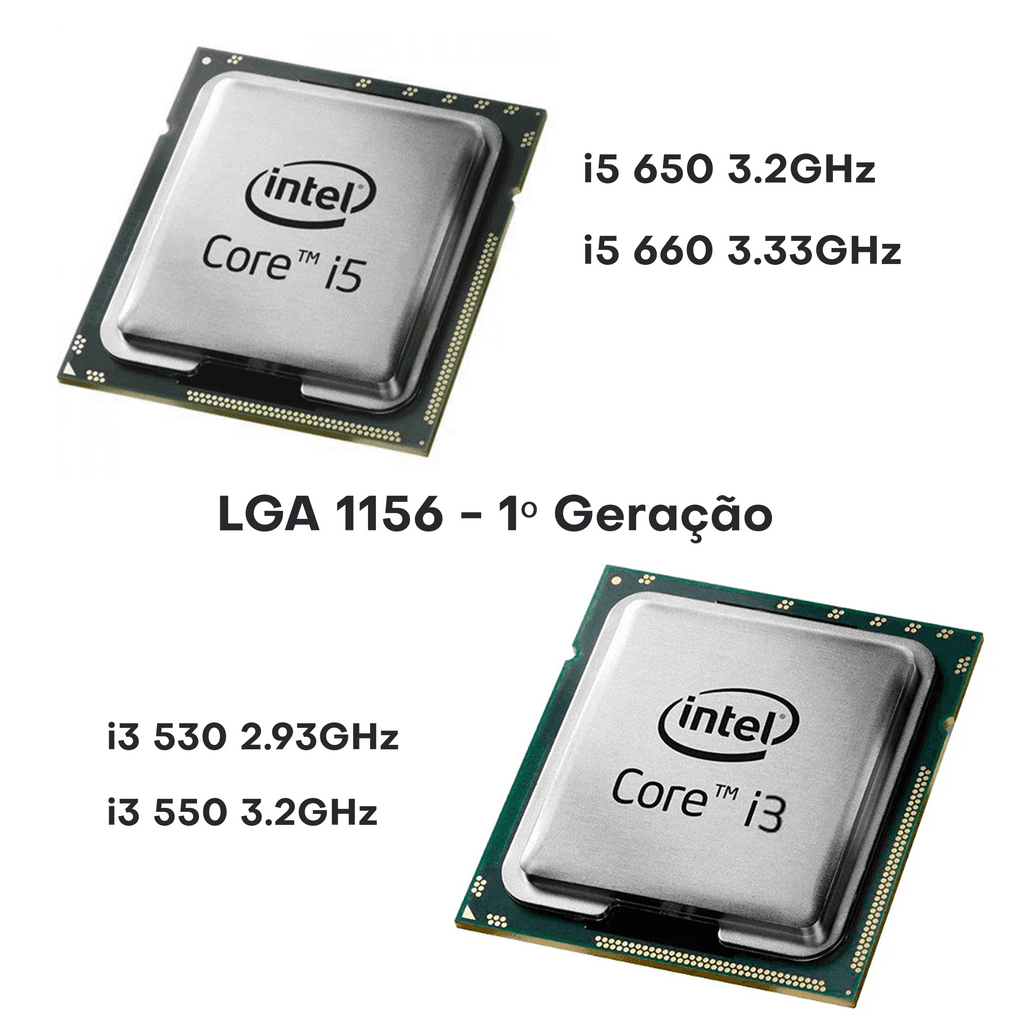Processador Intel Core i5 650/660 3.2/3.3ghz LGA1156 Pc Desktop c/ Vídeo Integrado Processador 1ª