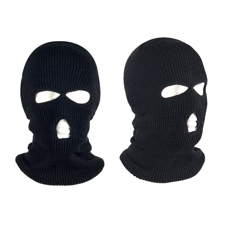 Balaclava Touca Ninja Preta 3 Furos Máscara Motoqueiro Segurança Frio Inverno