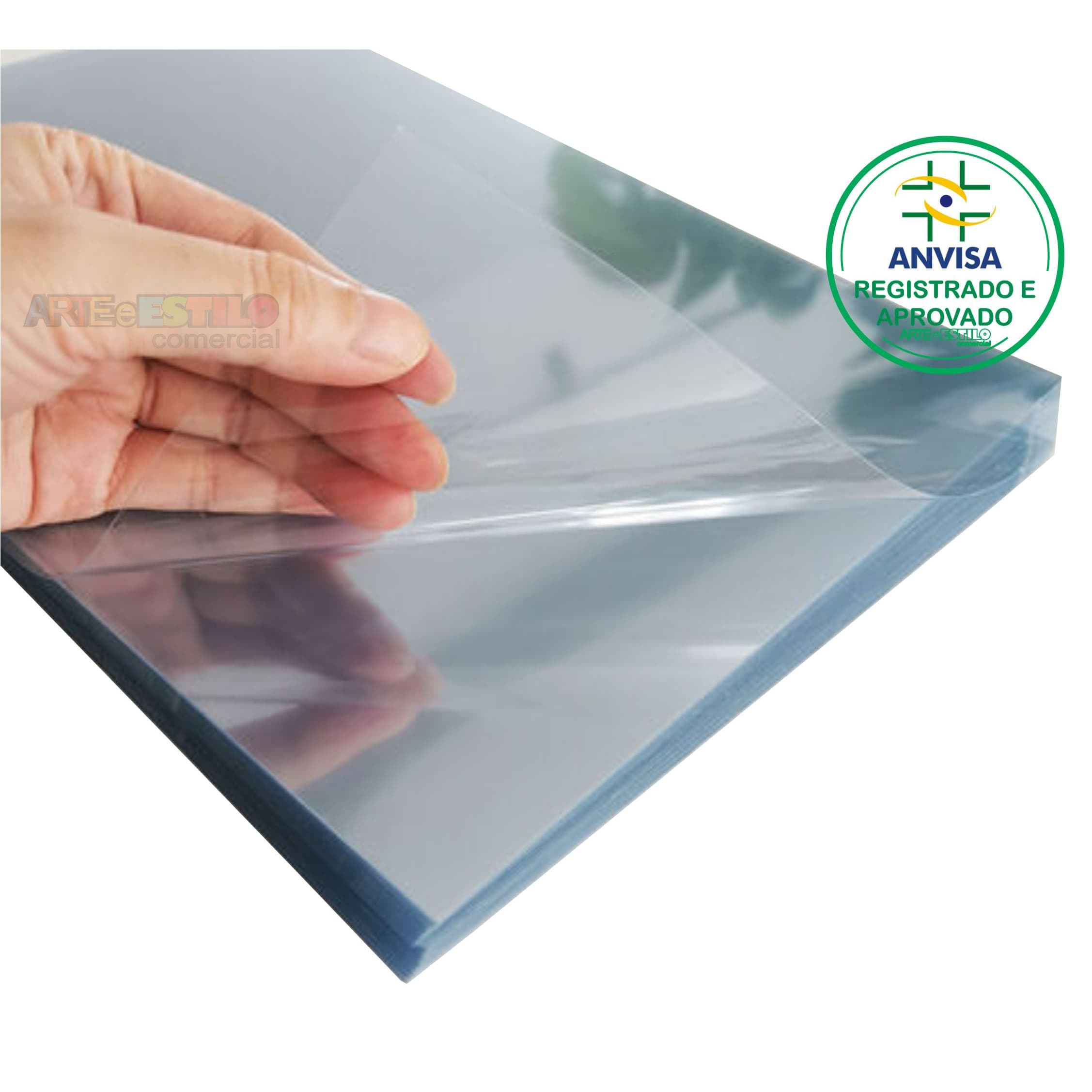 50 Folhas De Acetato Transparente 10x15 Cm Espessura 0,20 Mm