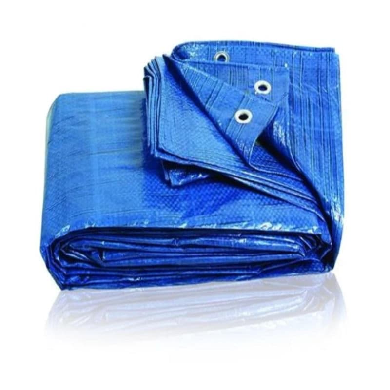 Lona Azul Impermeável Camping Telhados com Ilhos 3x2 = 6mts