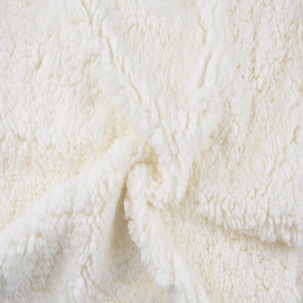 Tecido Pele De Carneiro Carapinha Sherpa 1 Metro Sherpa - Pele de Carneiro Off - (2,50 de largura)