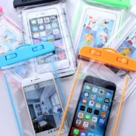 2 Capa Bolsa Prova Dágua Impermeável Celular Transparente Universal