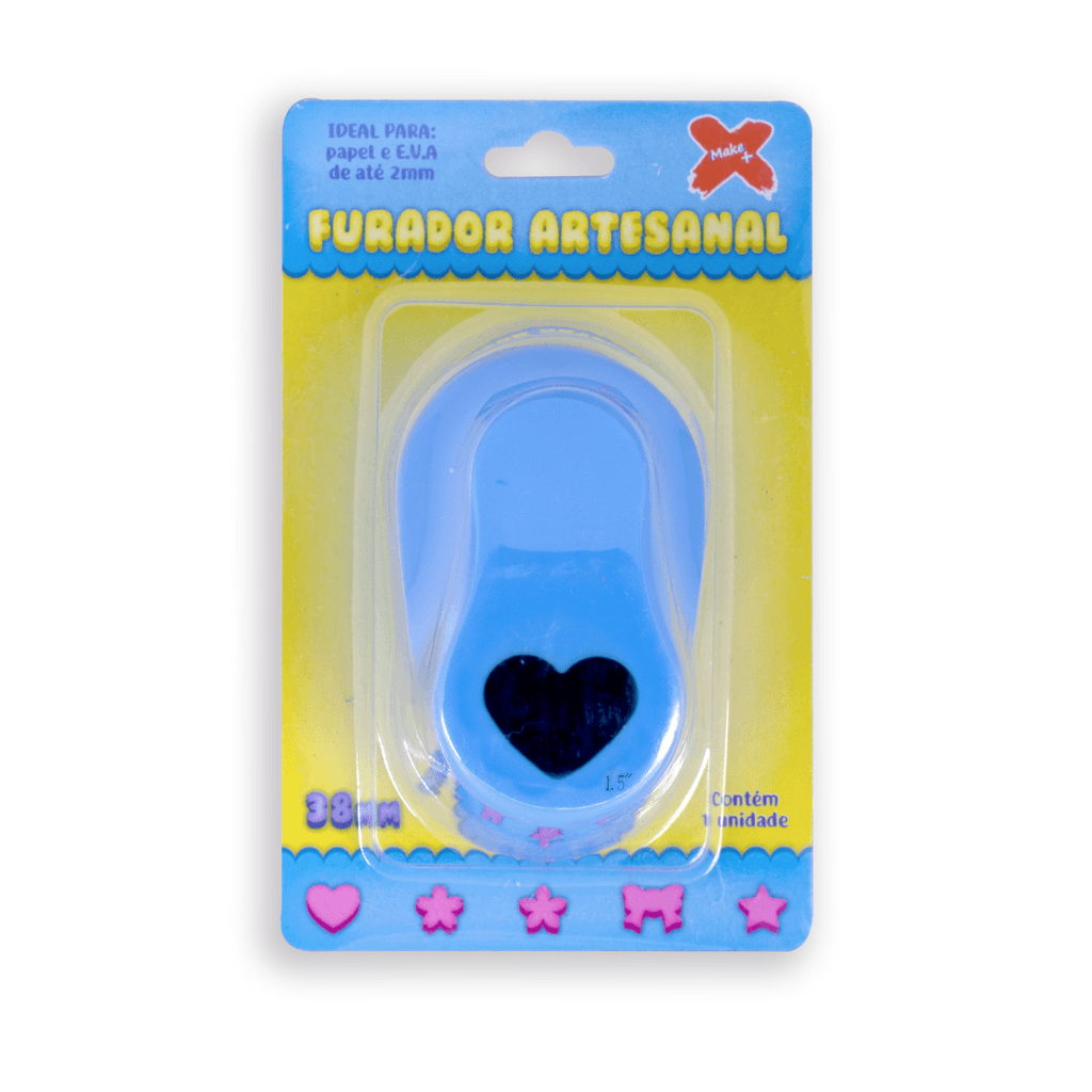 Furador Cortador Coração 38mm 3.8cm Para Papel e Eva Make+