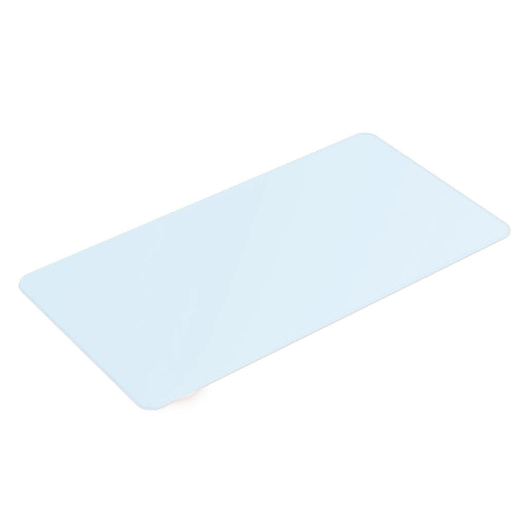 Mouse Pad Grande Couro Ecológico Azul Bebê Feltro Costurado Básico