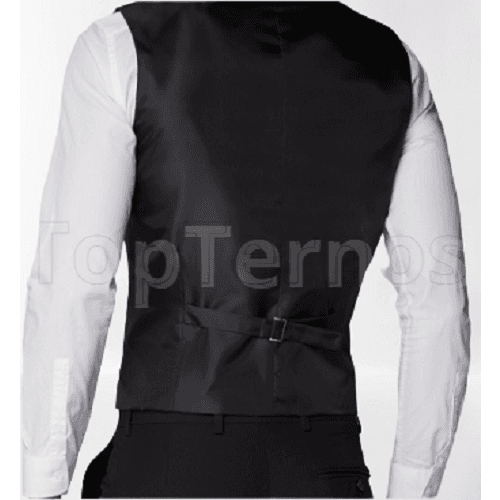 Colete Social masculino Preto Slim C/regulagem nas costas -5 Botões.