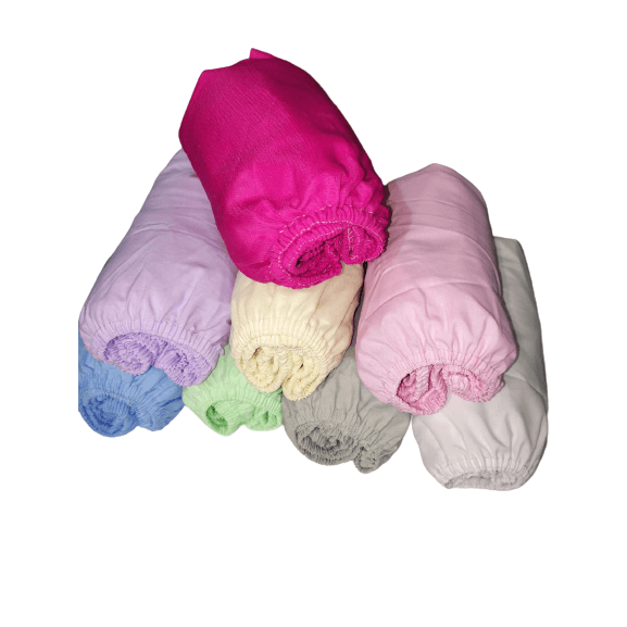 Kit 5 lençol de berço americano padrão avulso com elástico 100% poliéster