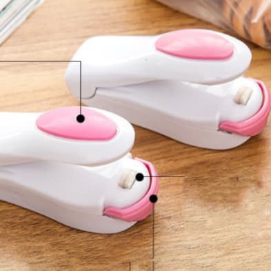 1 Máquina Portátil Seladora Plástico Para Cozinha Veda Comidas E Legumes Promoção