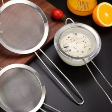 OFERTA Peneira Peneiras Coador Suco Farofas Em Inox Para Cozinha Vários Tamanhos Disponíveis