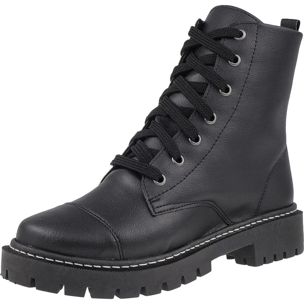 Bota Coturno Feminino Tratorada Confort Blogueira