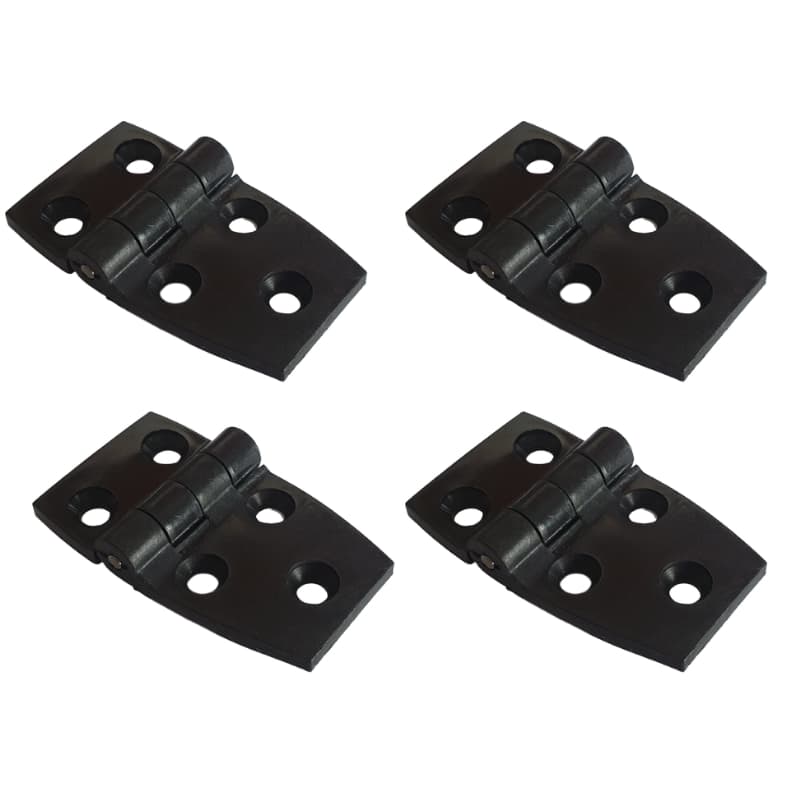 Kit 4 Dobradiça 5 Furos Nylon Plástico Abs P/ Barcos Lanchas