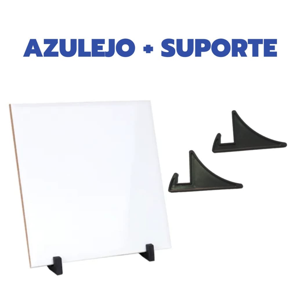 30 Azulejo 15x15 Eliane Branco Resinado  Para Sublimação + Suporte