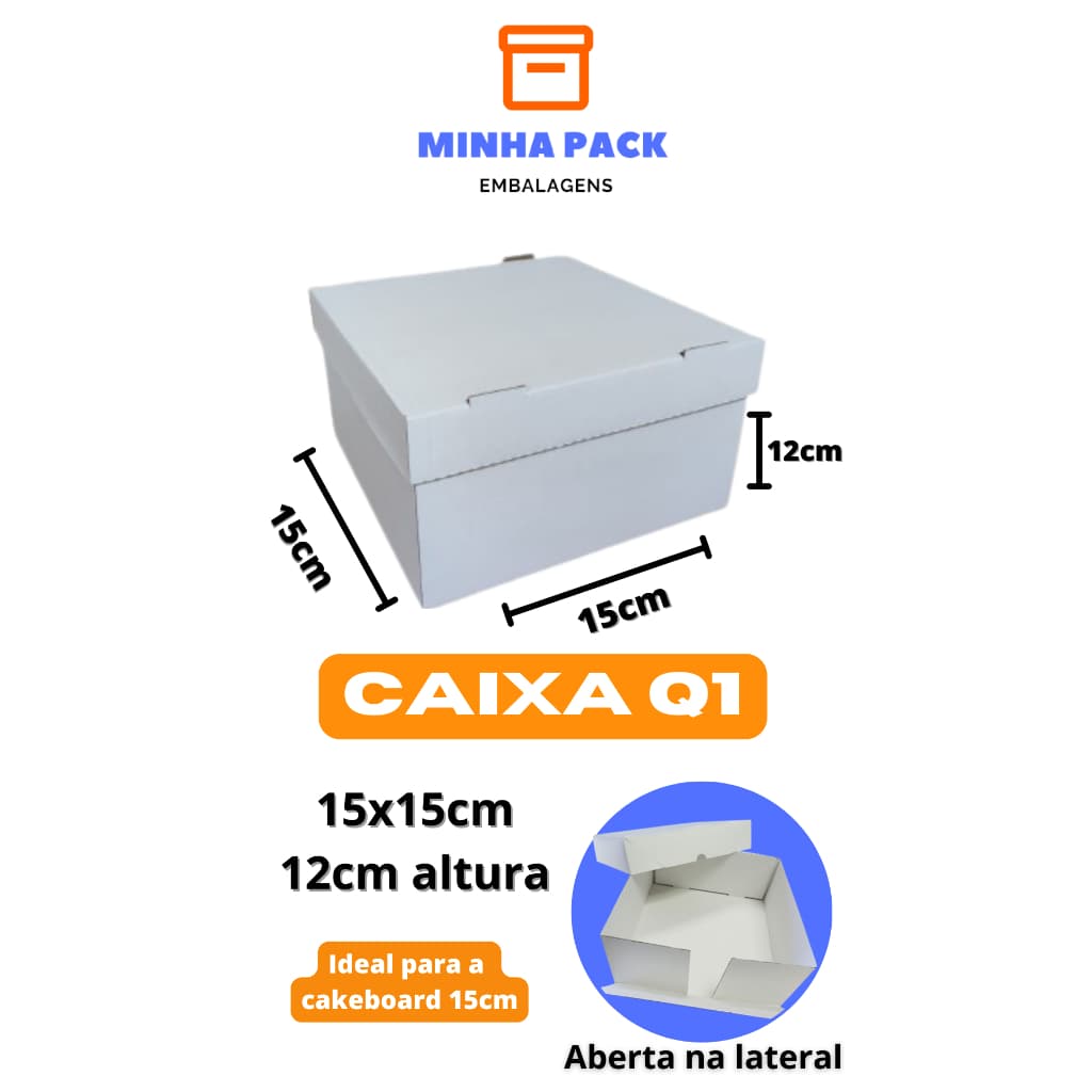 Caixa para Bolo Q1 (15x15x12cm) 10un