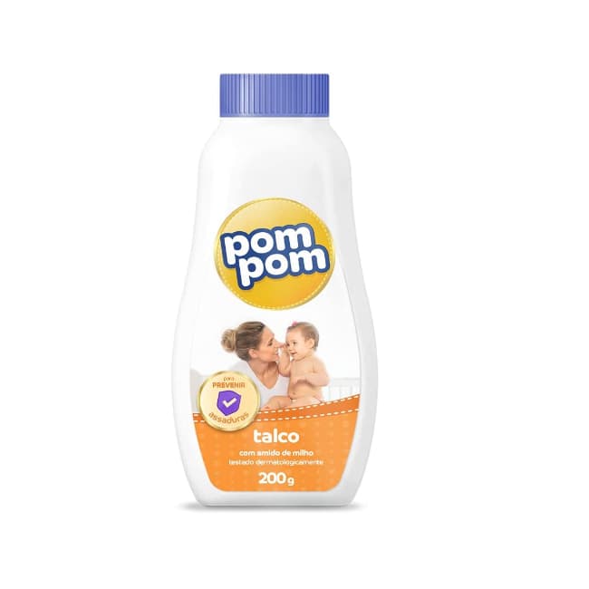 Talco Infantil Pom Pom - Previne Assaduras 200g