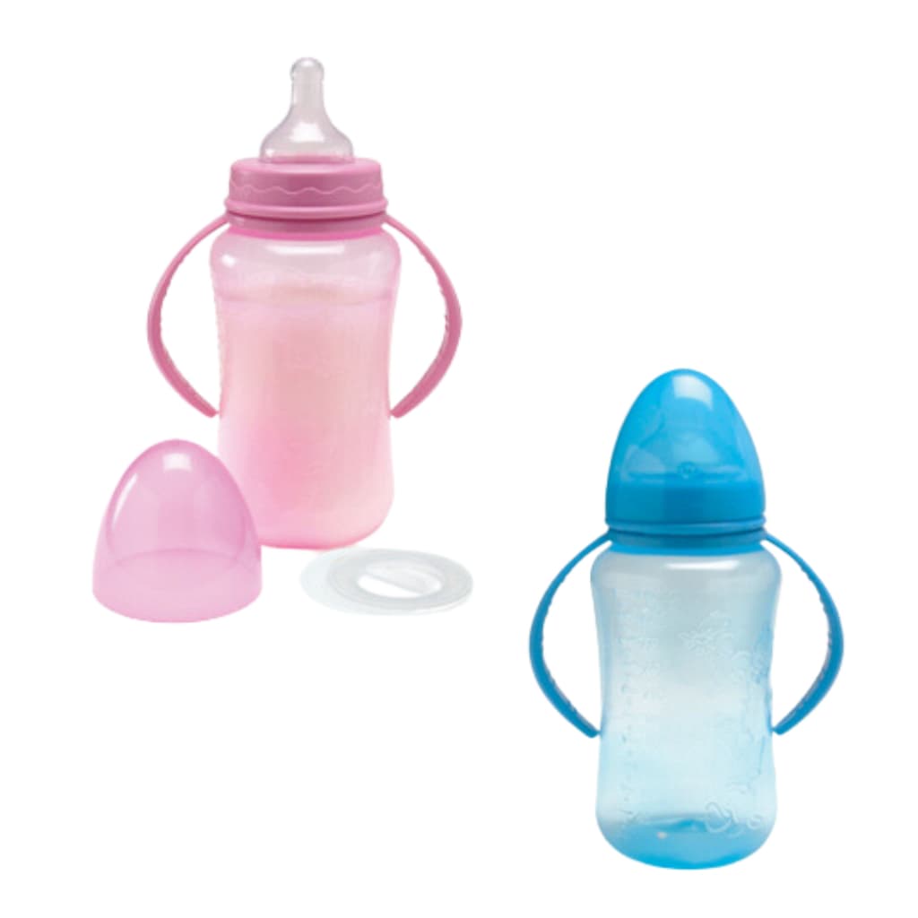 Mamadeira Gorduchinha 330ml Color Com Alça  Bico Redondo (4595)