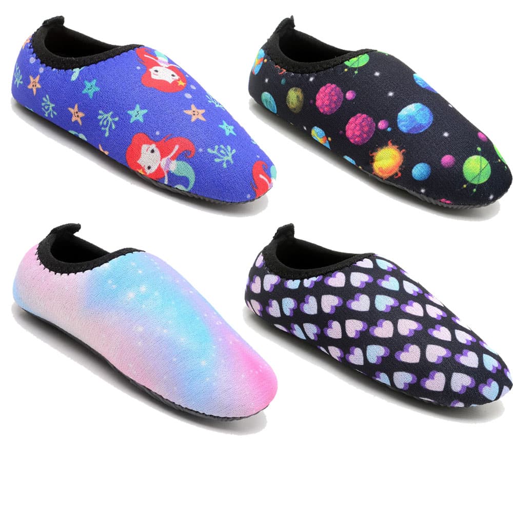 Sapatilha Infantil Antiderrapante Neoprene Menina Degradê Rosa Borboletas Coração  Sereia