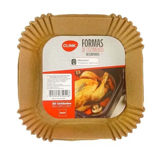 Kit 50 Forma de Papel Para Air Fryer Tapete Forro Protetor Descartável Promoção