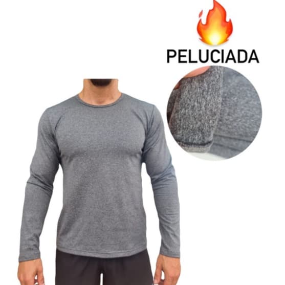 Blusa Masculina Térmica Pelúciada Manga Longa Segunda Pele Inverno