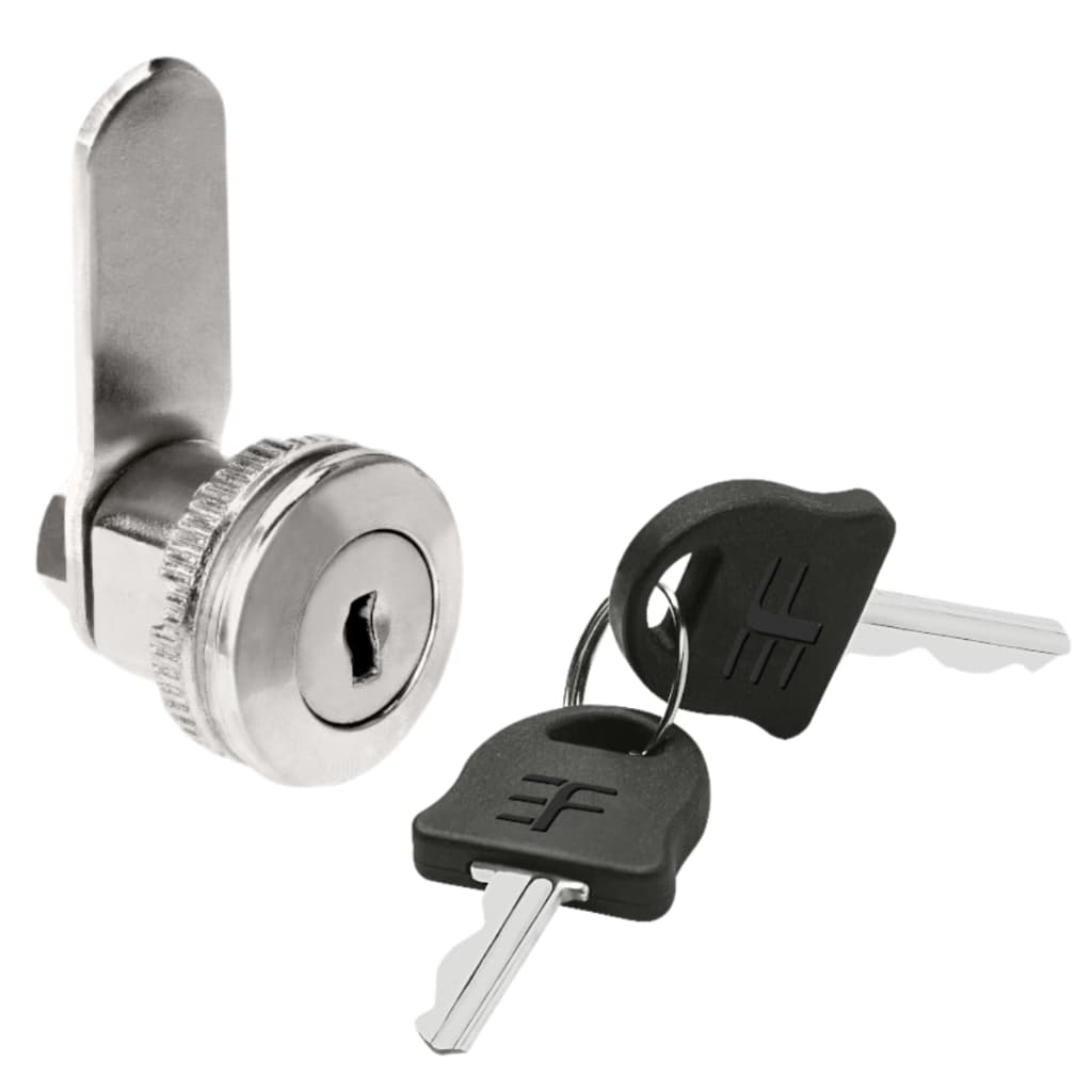 Fechadura P/ Gavetas E Armarios De Aco 20mm 1 Unidade Completa 2 Chaves