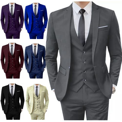 Terno Slim Masculino Cinza Chumbo - Modelagem Top 1