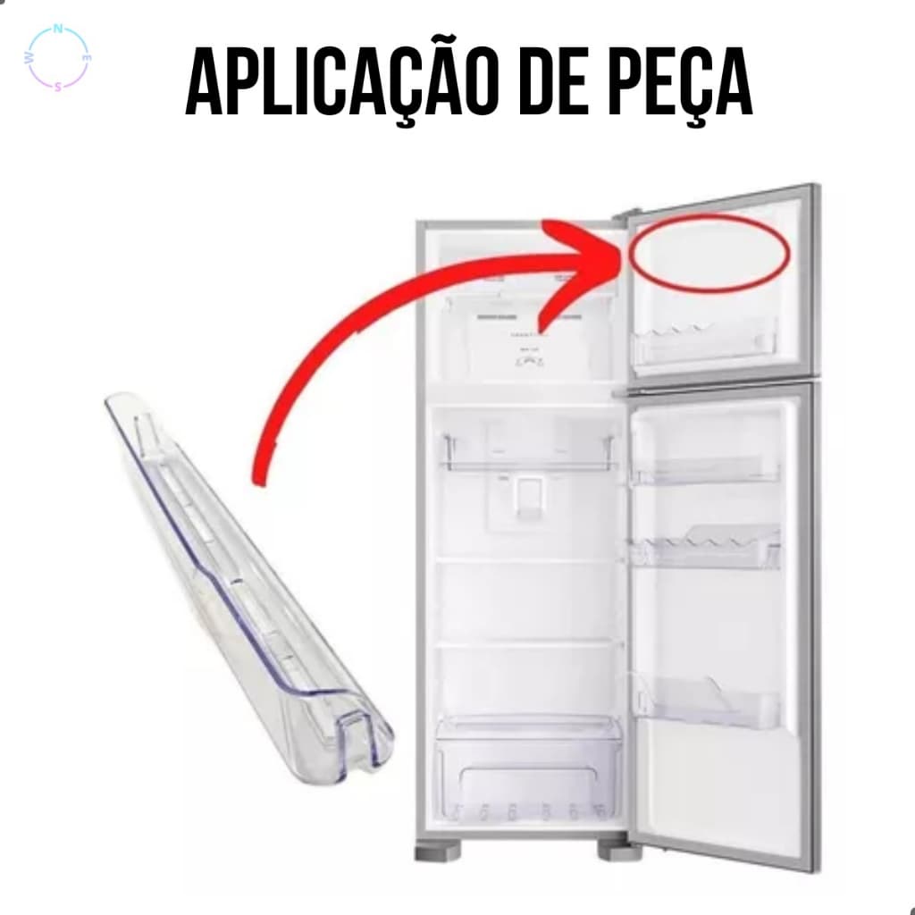 Prateleira Superior porta do freezer geladeira Electrolux TF39 TF39S DFN39 DFX39 DFN41 Original
