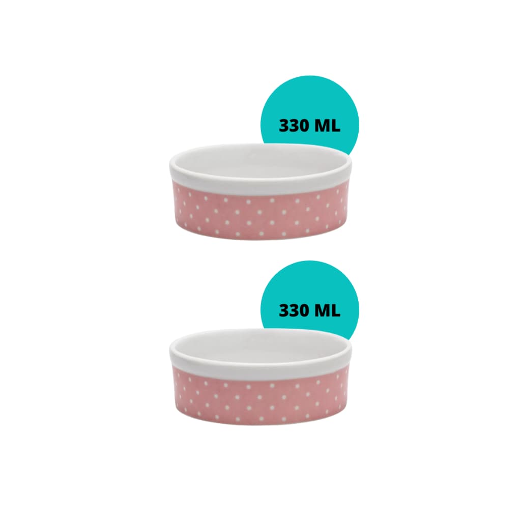 Comedouro Para Dog 2 Uni Porcelana 330ml Super Decoração