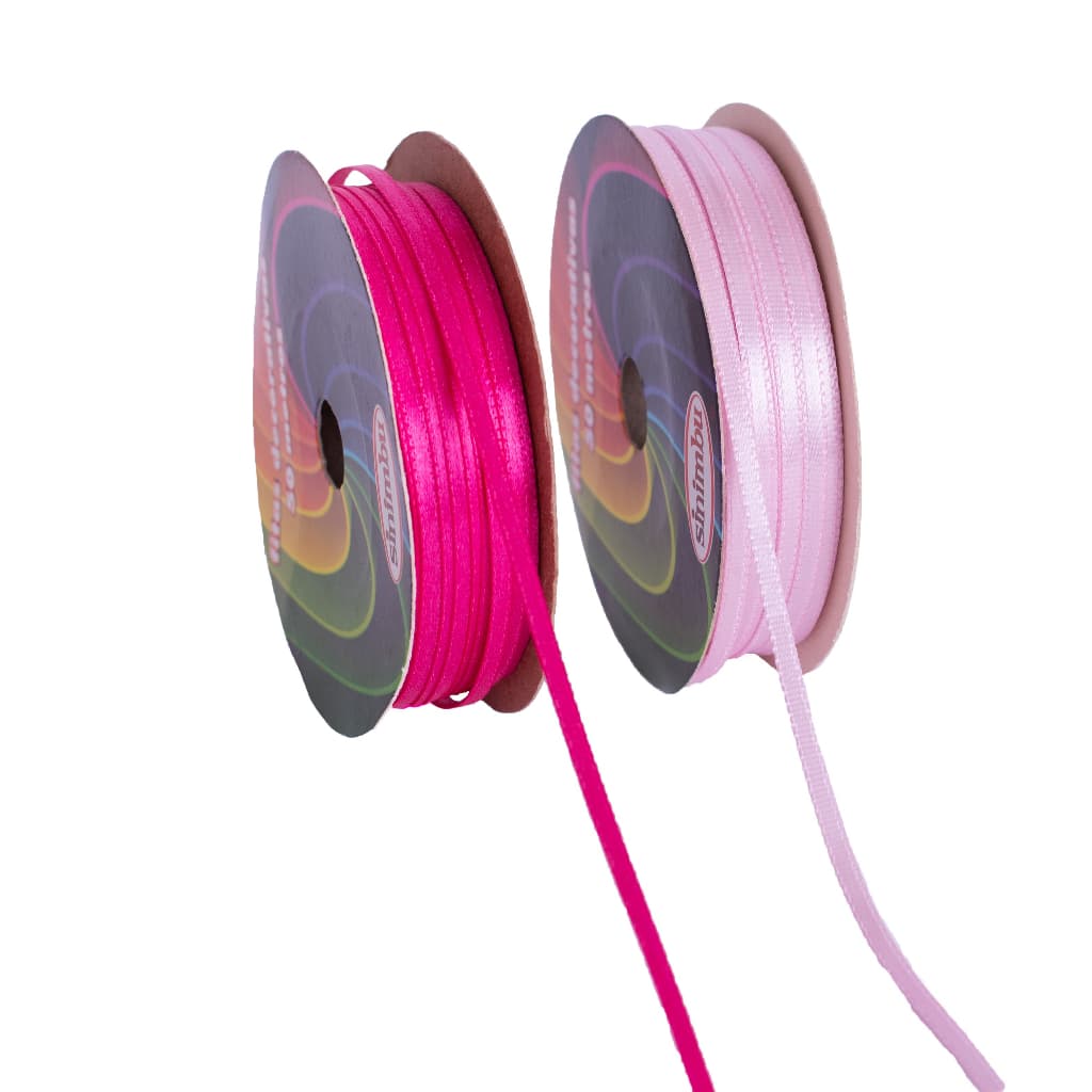 Fita de Cetim Sinimbu Nº0 (4mm) Rolo 50m - Ideal para Laços, Convites e Artesanato - Ref: 9947