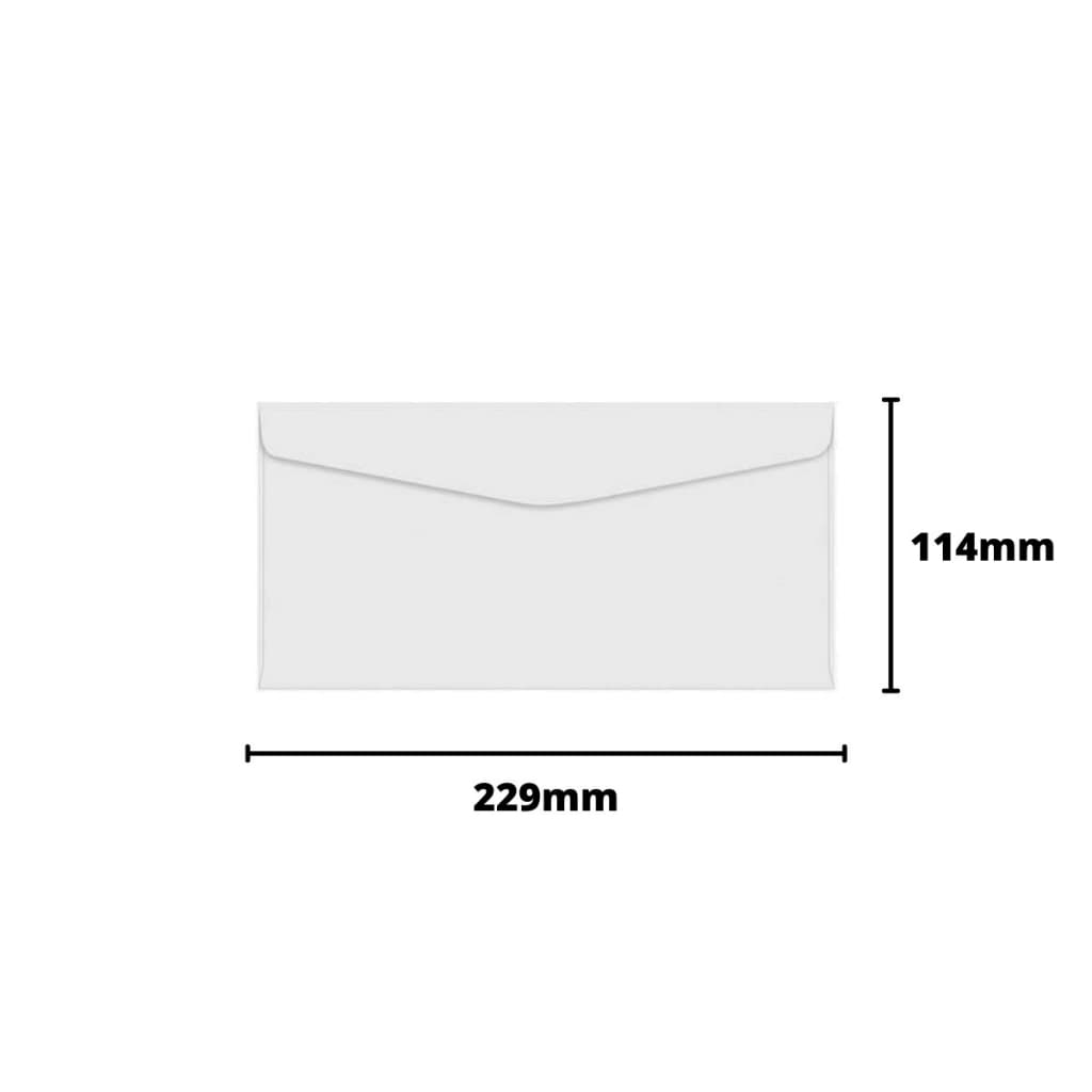 Envelope Branco Carta Oficio 114x229 Caixa com 100 63g