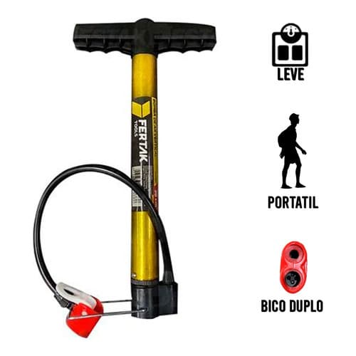Bomba De Ar Para Encher Com 30Cm Pneu Bike Carro Moto