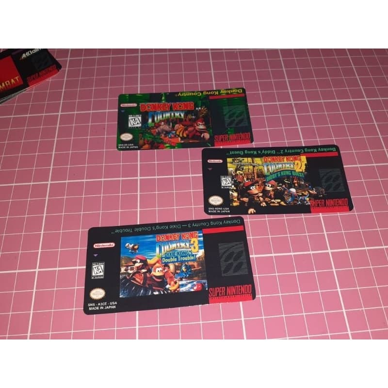 6 labels adesivas para games retro