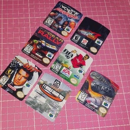 7 labels adesivas para n64 snes master system Nintendo gameboy