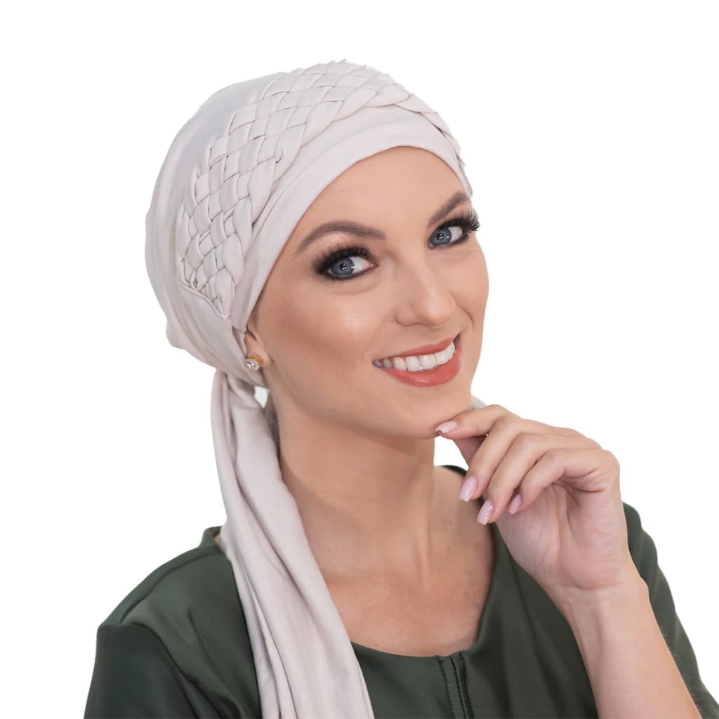Turbante com Tiara de Trança Larga na cor escolhida
