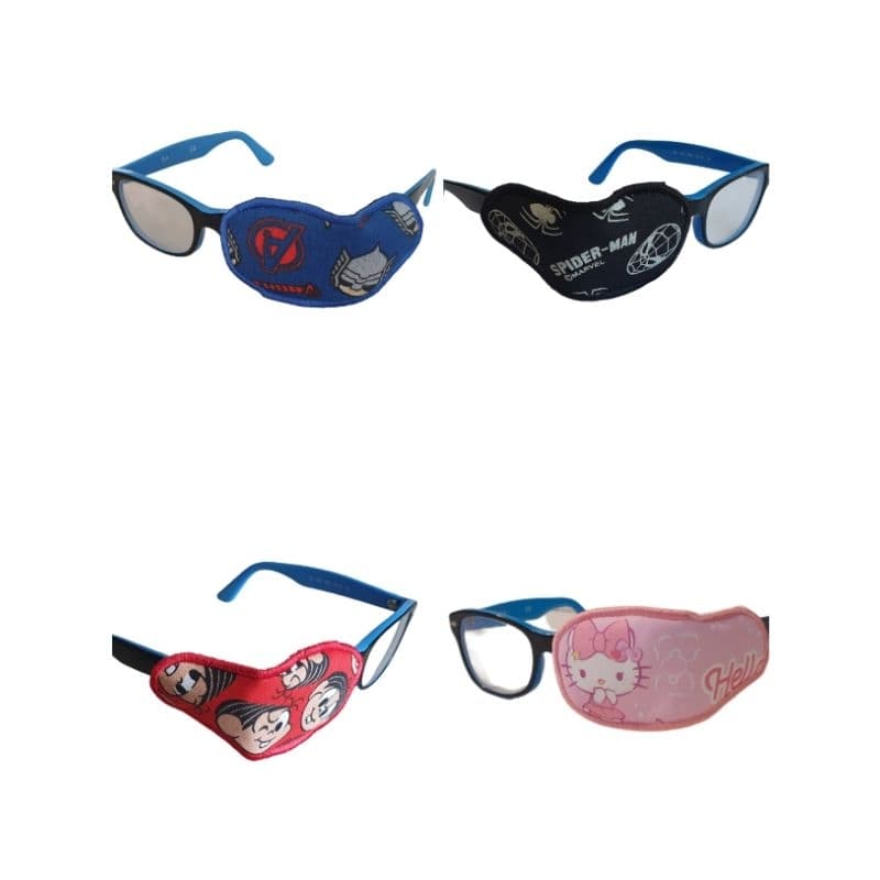 Tapa Olho Estrabismo Ambliopia Oclusor Infantil Tampão em Tecido para óculos - Varias Cores