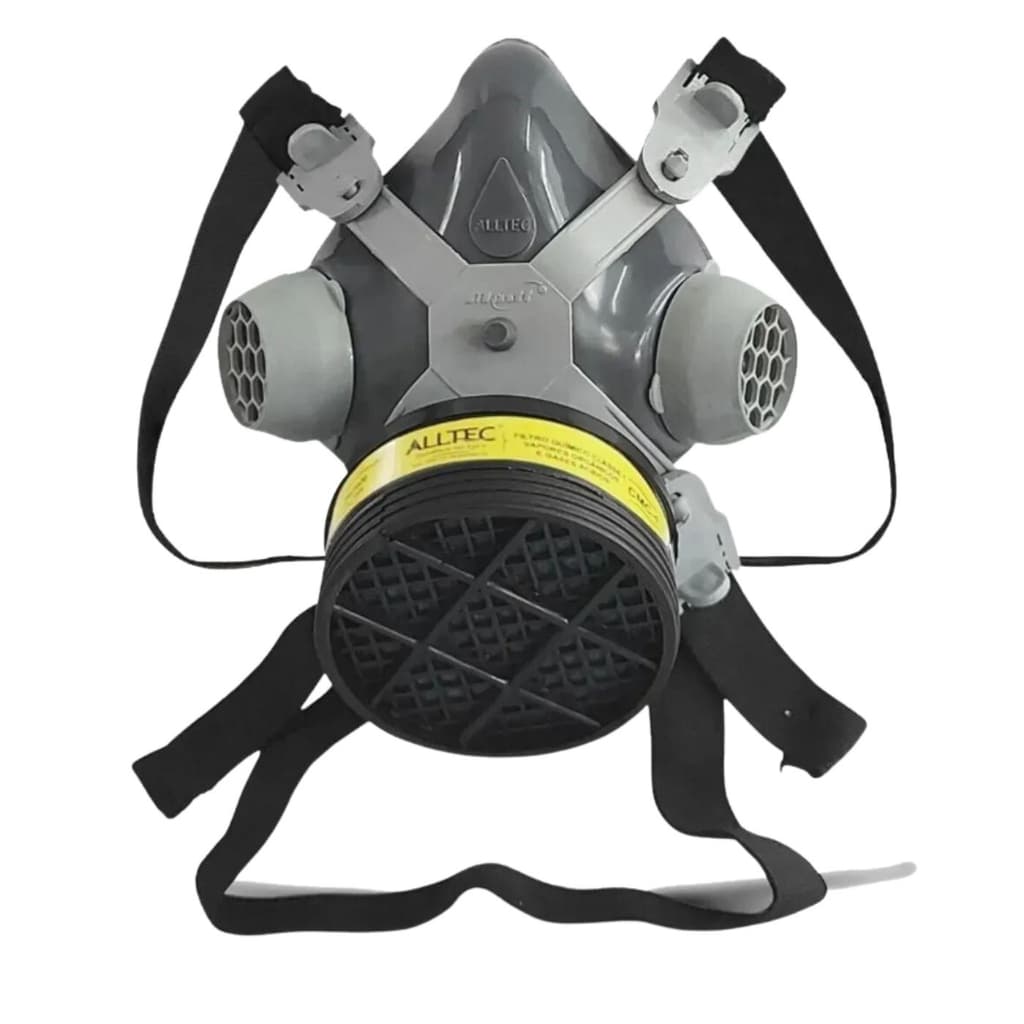 Máscara Respirador Facial com Filtro Vo/Ga para Pintura e Gases - Alltec
