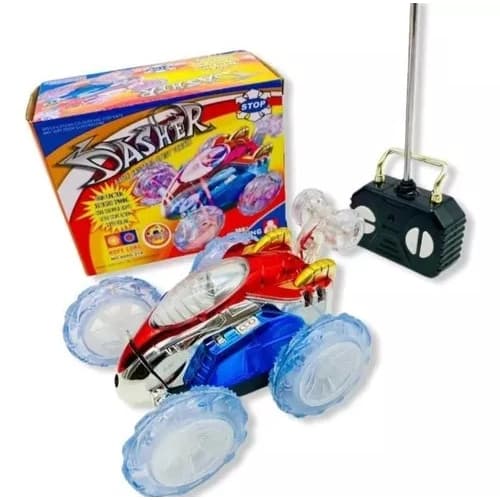 Carinho Controle Remoto Carro Maluco Gira 360º C/ Luzes Led