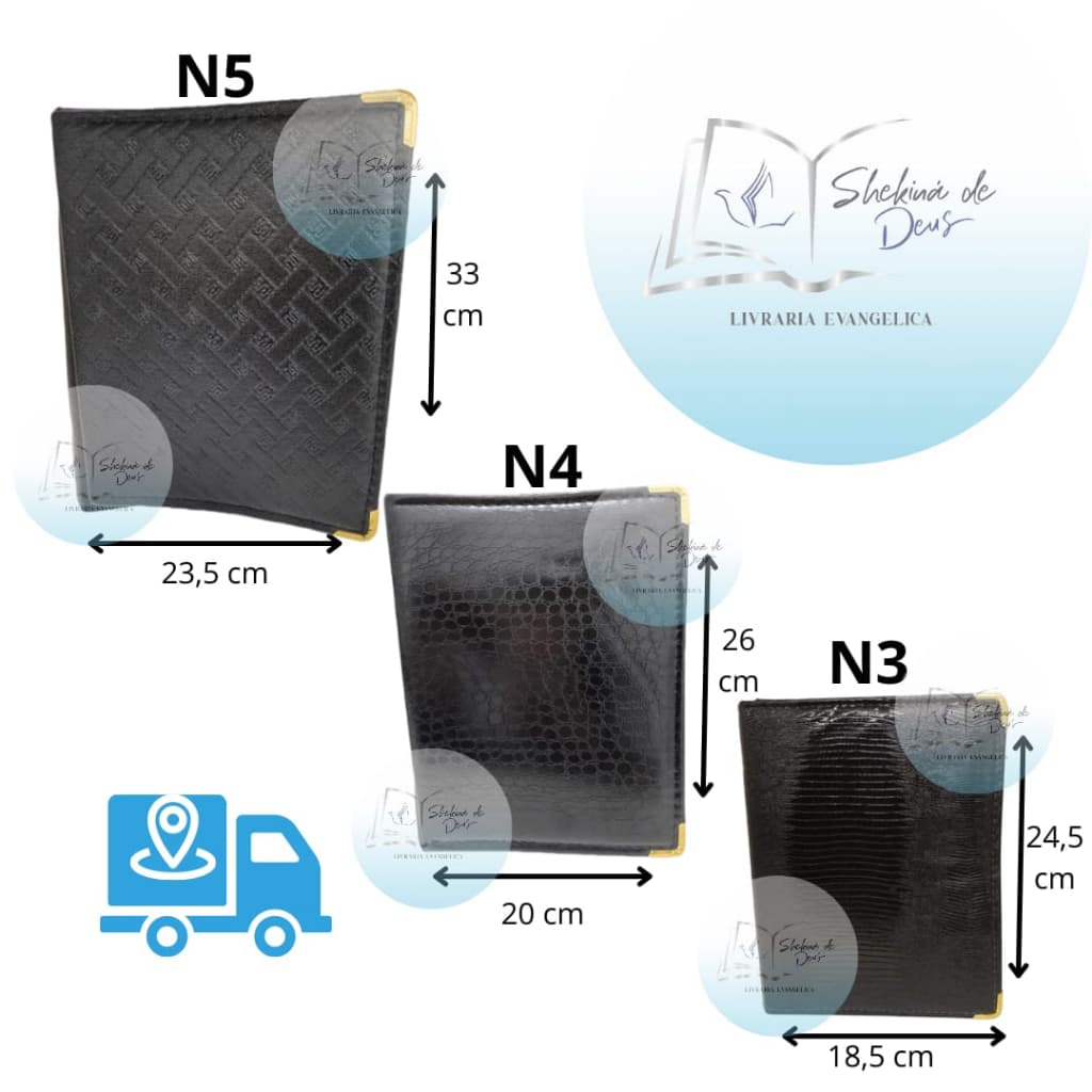 KIT COM 05 PASTAS DE HINOS PARA GRUPOS E CORAIS TODOS OS TAMANHOS N3 N4 N5 ( PRETAS )