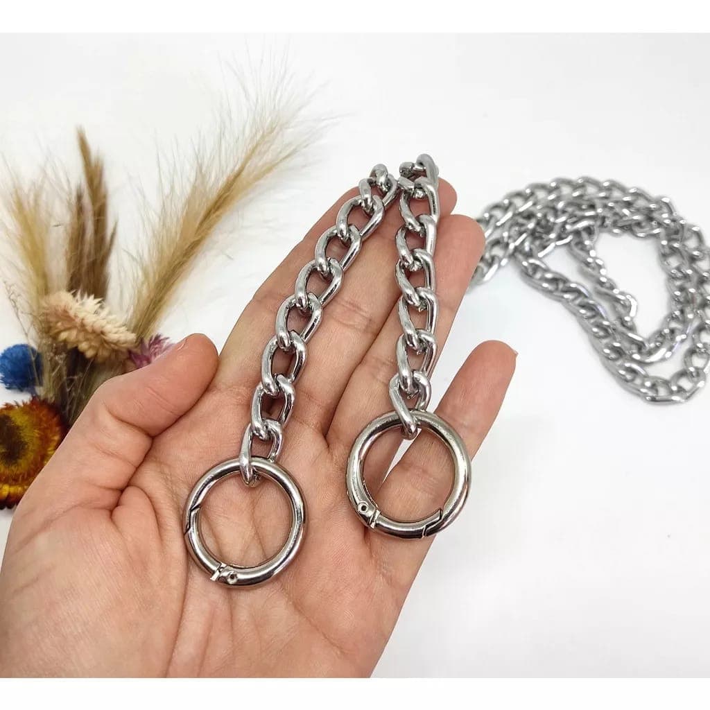 Alça Corrente Com Argola  Articulada para Alças De Bolsas
