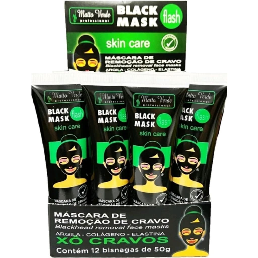 Kit 10 Unidades Mascara Preta Removedora De Cravos