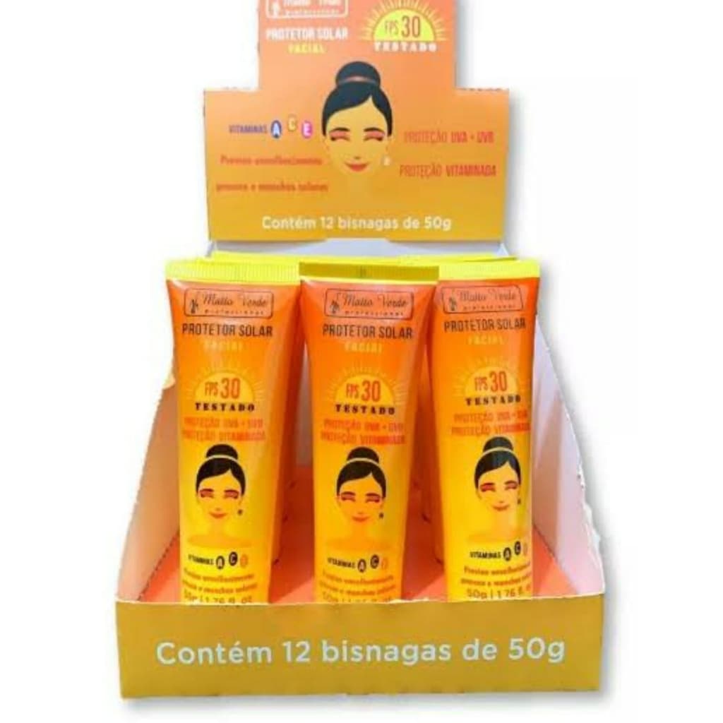 Kit 10 Protetor Solar FPS 30 Proteção Vitaminada Revenda