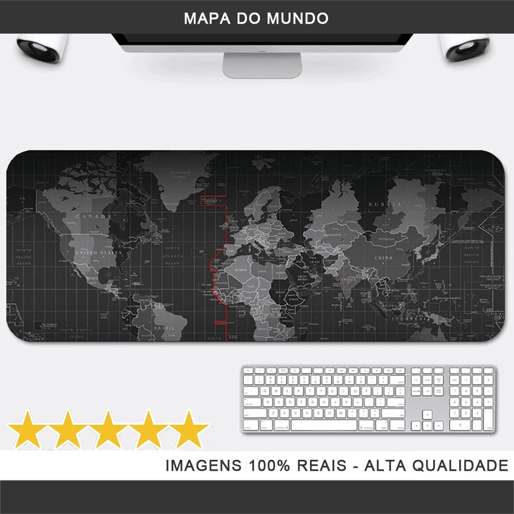 80x30cm Mouse Pad Gamer Mapa Razer Camuflado Grande