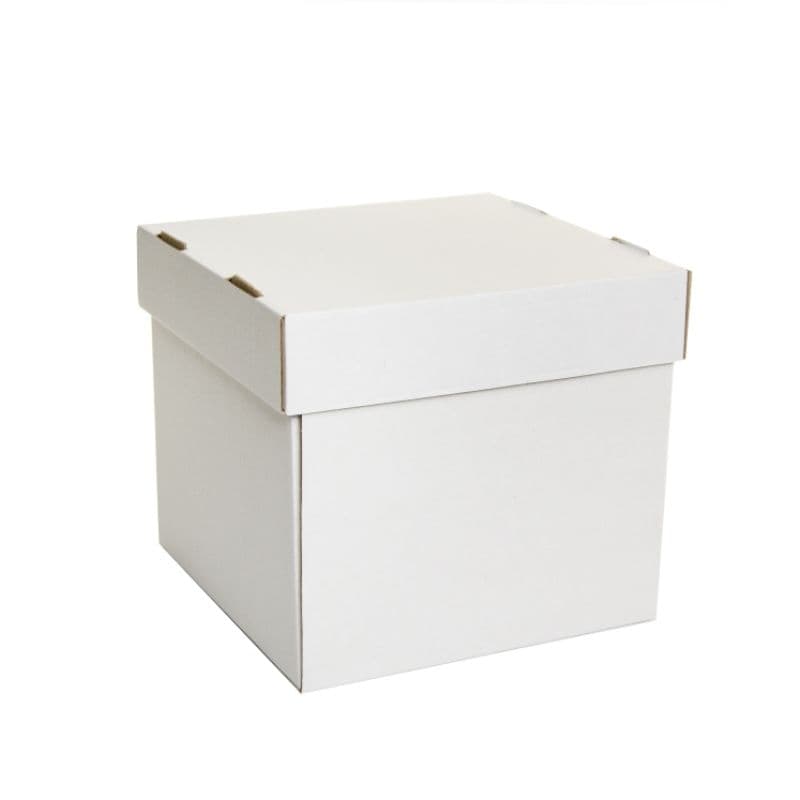 CAIXA QUADRADA  DE BOLO ALTA 20 UNIDADES -26X26X20