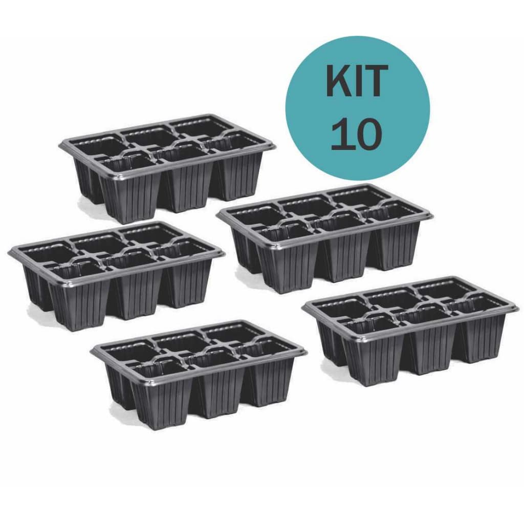 10 Bandeja Sementeira 06 Celulas mudas hortaliças jardim horta