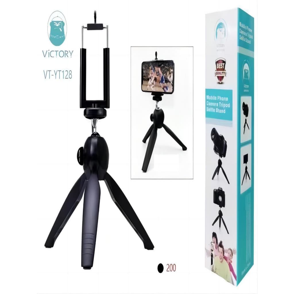 Mini Tripé De Mesa + Suporte Para Celular VT-YT128